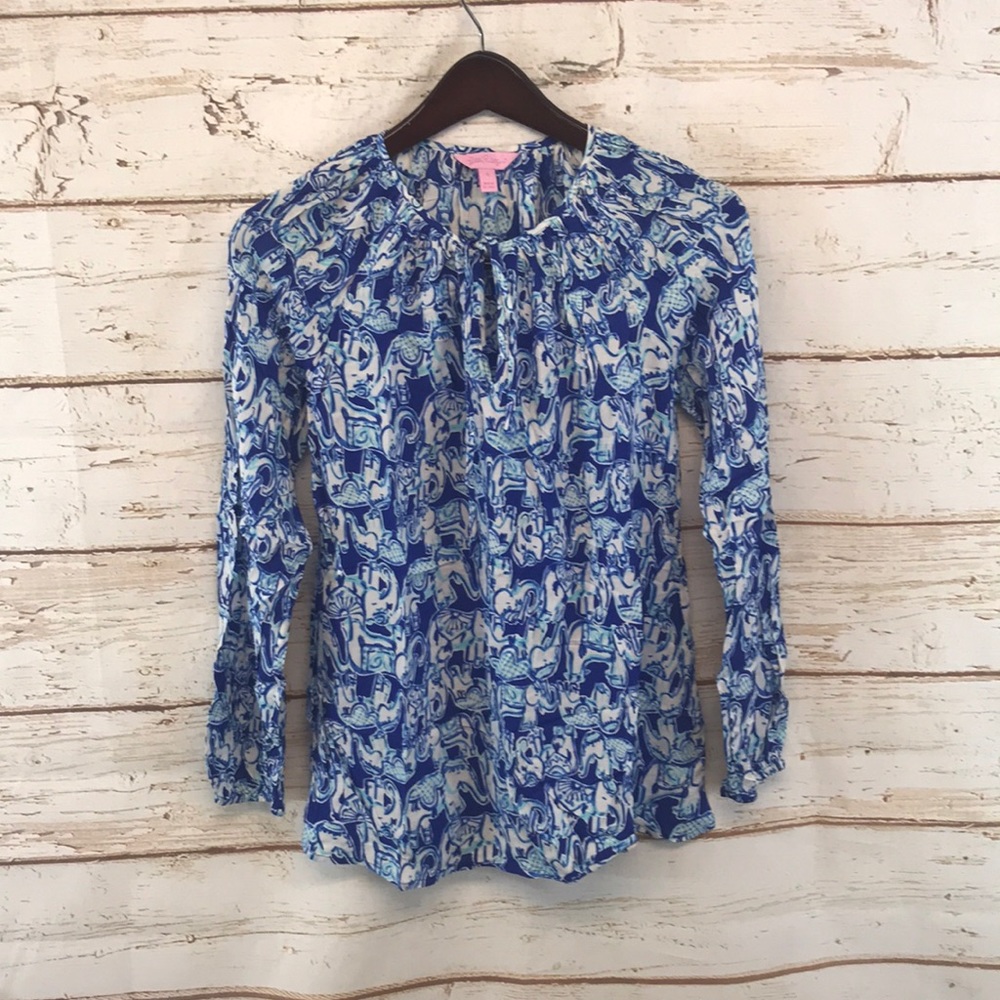 Lilly Pulitzer Boho Keyhole Blouse